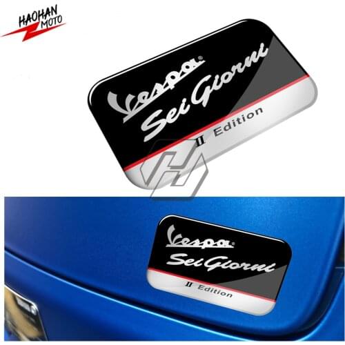 For Piaggio Vespa GTS GTV 300 Sei Giorui II Edition LX Sprint Decal 3D Resin Motorcycle Sticker