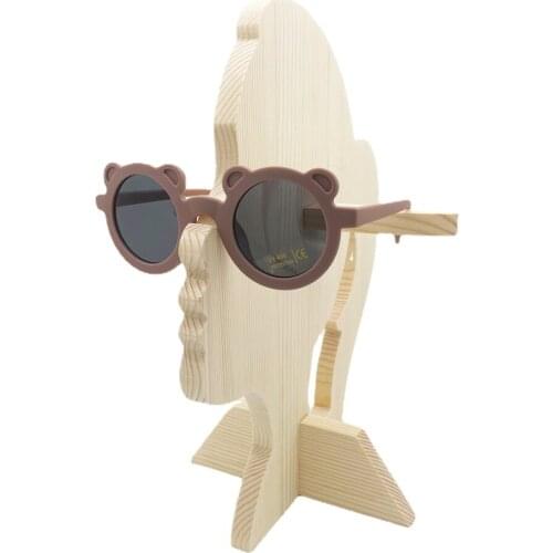 New Cartoon Lovely Kids Sunglasses Bear Shape Frame Girls Children Sun Glasses Round Street Beat Baby Boy Eyeglasses Cute Shades