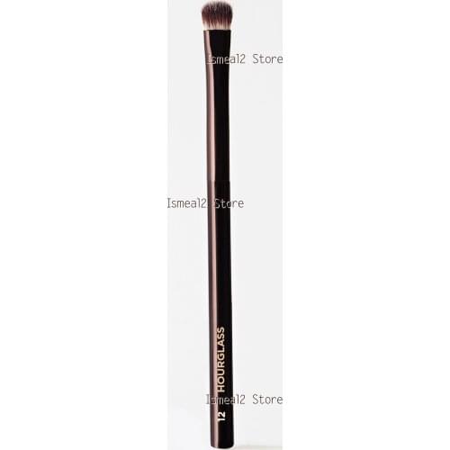 Hourglass Nº 12 Beveled Shadow Brush Small EyeShadow Smudging Blending Highlighting Beauty Cosmetics Dark-Bronze Make Up Tools