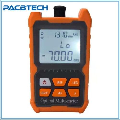 Portable FTTH Fiber Optic Cable Tester Mini Fiber Optical Power Meter 8 Wavelengths with LED Light Network Cable Tester tools