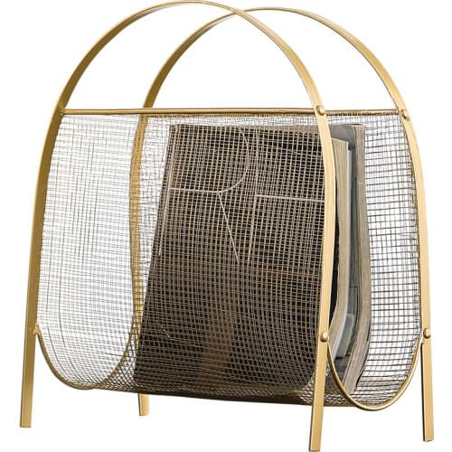 Nordic Floor Magazine Rack Wrought Iron Racks Small And Simple Book Rack High Temperature Baking Paint Precision Welding Shelf