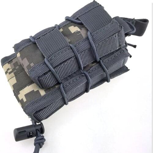 Tactical Double Magazine Pouch Quick Mouting for Airsoft Paintball Hunting MOLLE Equip Bag 500D Nylon Big With Small Magazine
