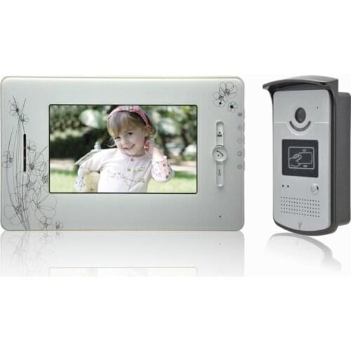 7 Inch LCD Display 600TVL ID Card Open Lock Intercom Video Door Phone