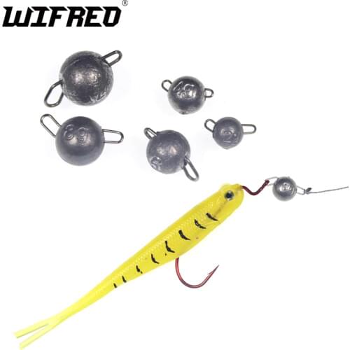 Wifreo 2g 4g 6g 8g 12g Ear Ball Lead Wight for Worm Hook Bass Fishing Hook Removable Jig Hook Leads Terminal Tackle