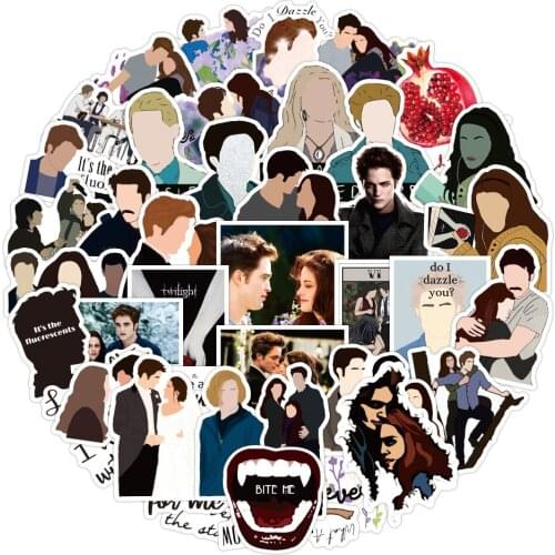 10/50pcs/set Movie The Twilight Saga Scrapbooking Stickers Decal For Guitar Laptop Luggage Car Fridge Graffiti Sticker