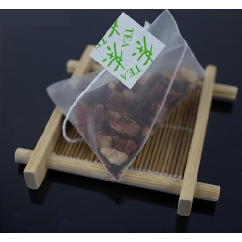 1000pcs/lot corn fiber tea bags shaped as pyramid sealed heat filter biodegradable tea filter