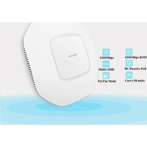 2.4GHz+5GHz Dual-Band Wireless Ap 1200Mbps AC1200 Indoor Ceiling AP, 802.11ac WiFi wall hanging Access Point, 1000Mbps RJ45 Port