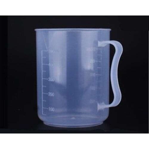 2PCS/lot 500ml plastic beaker with scale plastic measuring beaker plastic cup with handle