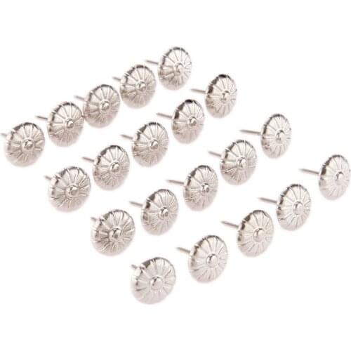 20Pcs Antique Flower Upholstery Nail Tachas Jewelry Gift Box Sofa Decorative Furniture Nails Tacks Stud Pushpin Doornail 16*20mm