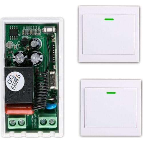 220 v 1 ch RF wireless remote control switch 1* receiver+2* transmitter Can paste in the metope