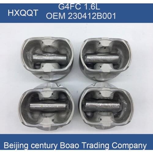 4PC FOR Accent FOR K2 Engine Piston Assembly G4FC 1.6L OEM 230412B001