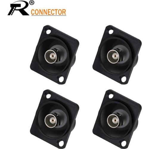 4Pcs/Lot Panel Mount Chassis Connector D-type BNC Female Socket Soldering Audio&Video Jack