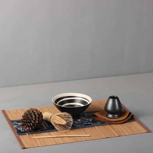 7 pieces/sets matcha giftset bamboo matcha whisk scoop ceremic Matcha Bowl Whisk Holder matcha tea sets