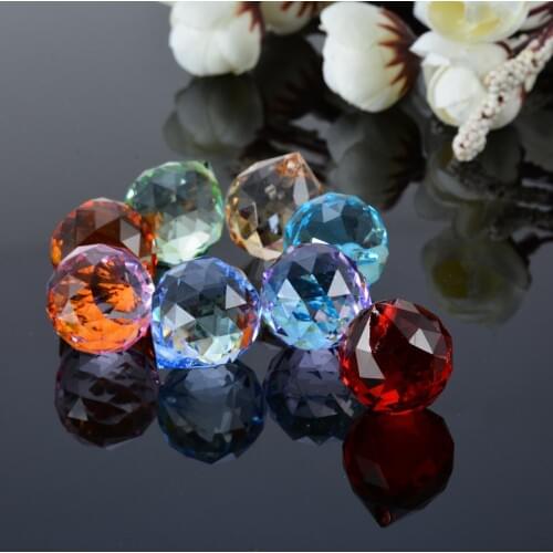 8pcs Rainbow Crystal Lighting Ball Hanging Glass Prisms Chandelier Ball Lighting Decorative Pendants 20MM