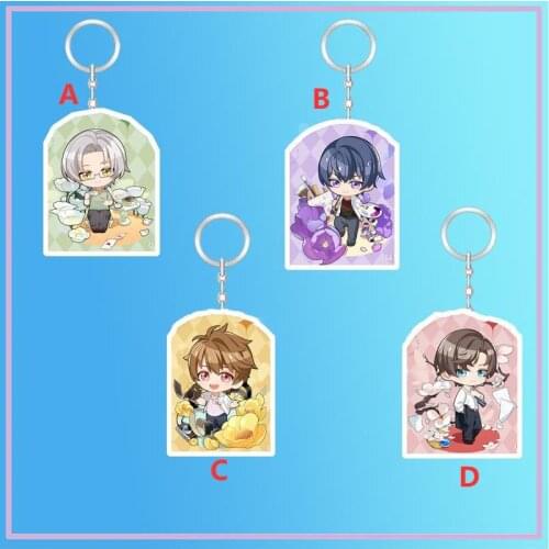 Anime Keychain Tears of Themis Marius Von Hagen Artem Wing Acrylic Keyring strap Figure hanging accessories 6cm