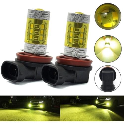 Car Fog Light Bulbs 2pcs/lot 80w High Power LED Fog Light H8 H11 4300K Yellow 2323 Driving Bulbs Car light