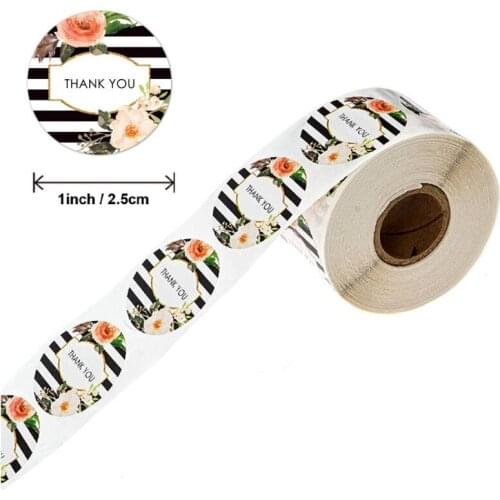 Free shipping 5000 pieces of per pack flower handmade Colorful styles crafts decoration thank you sealing sticker