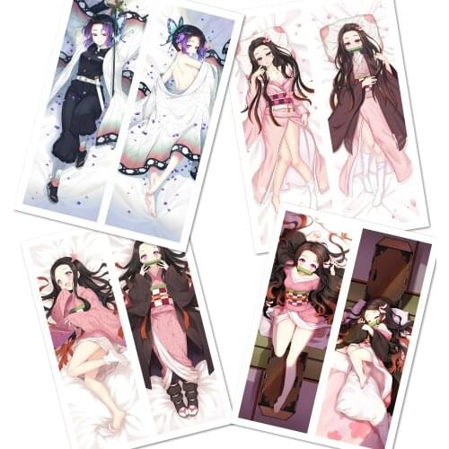Mxdfafa Japanese Anime Demon Slayer Kimetsu no Yaiba sexy girl Dakimakura Waifu body Pillow case Hugging Body Otaku Cover