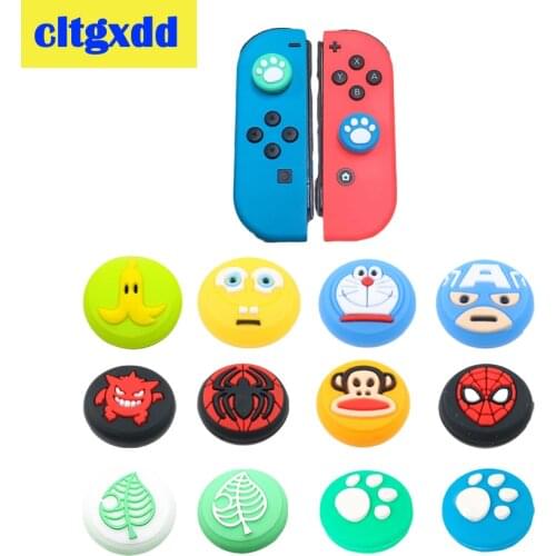 Cltgxdd 2pcs Controller Silicone Grip Caps for Nintend Switch Joycon NS Gamepad Cap Protective Case Joystick Non-slip cover