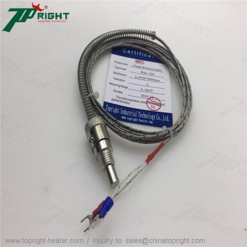 Probe diameter 8x 20mm ,wire 3meter J type thermocouple