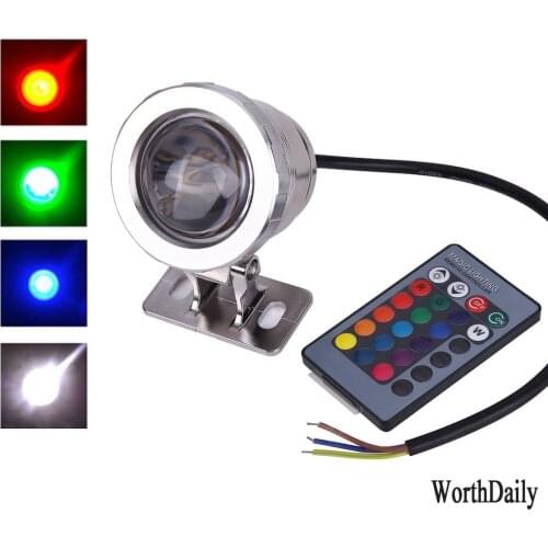 Energy Saving RGB Underwater LED Light Fountain Pool Ponds Aquarium Tank Lamp 16 color+ Remote controller Spot Lights