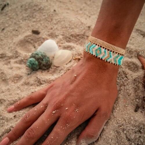 Go2boho Miyuki Seed Beads Bracelet For Women Jewelry 2021 Summer Beach Handmade Woven Pulsera Friends Gift Turkish Eye Bracelets