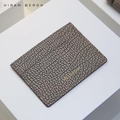 Hiram Beron CUSTOM NAME FREE leather women card holder sleeve fashion luxury gift box luxury package dropship