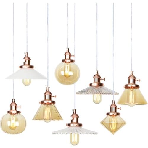 Nordic Creative Villa Living Room Bedroom Living Room Corridor Coffee Shop Milk Tea Shop Meal Rose Gold Base Chandelier