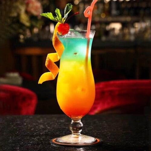 Bar hurricane cup ins high value juice cup glass cup goblet milk tea cup cold drink cocktail glass