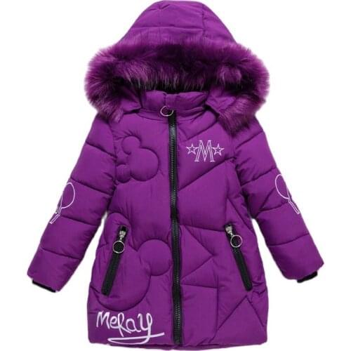 Girls Winter Jacket Childrens Thick Warm Coat Kids Hooded Coats Baby Thick Parka Bunny Decoration Winter Clothing Outerwear