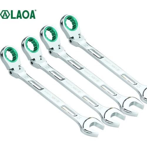 LAOA Adjustable Ratchet Wrench Open Torx Wrench Labor-saving Wrench Quick Dual-purpose Ratchet Spanners 8-17mm for Car Repair