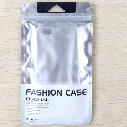 1000pcs/lot matte silver 11x19cm/12x21.5cm Mobile Phone Case Retail Packaging Package Bag for iPhone 5 6 7 8 plus x 11 12