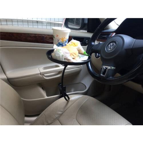 Multi-functional Car Stand Desk Steering Wheel Tray Table Coffee Food Drink Holder Car Card Table Computer Interior Food Tray