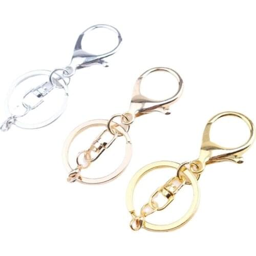Fashion Key Chain Metal Zinc Alloy Lobster Keychain Set With 301 Lobster Buckle Unisex Gold Silver For Women Girl Men Jewelry