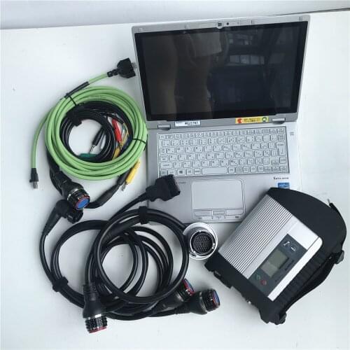 Multilanguage MB Star C4 MB SD connect compact 4 with WIFI diagnosis multiplexer full cable 2020.12 software in Laptop CF-AX2 i5