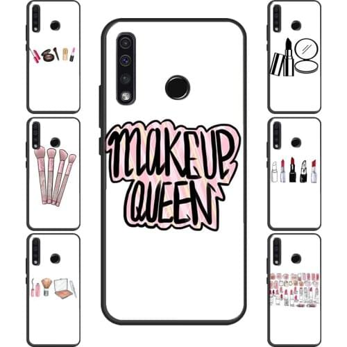 Makeup cosmetics Set Lipstick brush Case For Huawei Honor 20 Lite 10i 8X 9X 9 10 Lite 8C 8A 7A Pro V20 Y6 Y7 Y9 2019 Nova 5T