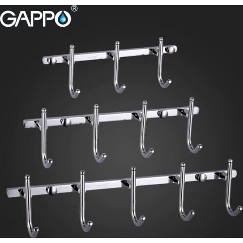 GAPPO Bathroom Tower Hooks coat hooks for wall zircalloy Rack Hooks for Bathroom towels ganchos de ropa ahorro de espacio