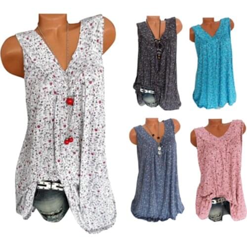 Oversized S-7XL Casual Women Tank Tee Shirts 2020 Sexy V-Neck Boho Print Beach T Shirt Loose Plus Size Tops Summer Female Tshirt