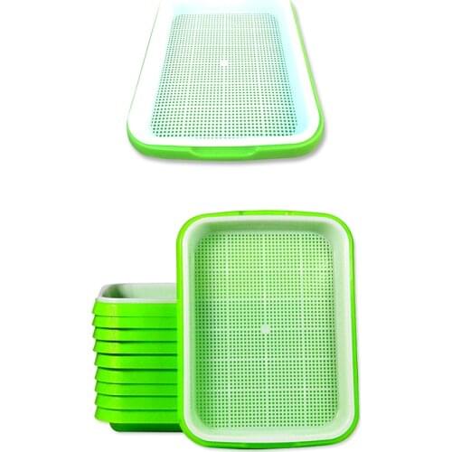 Non-Toxic PP Double-layer Hydroponics Nursery Seed Starter Microgreen Tray for Soilless Culture