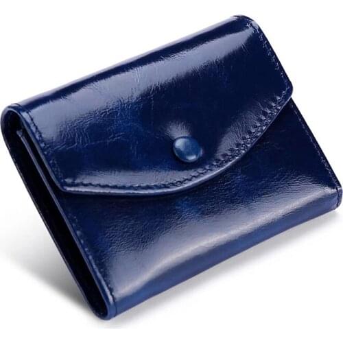 Cartera Mujer New Arrivals Premium 100% Cowhide Womens Wallet High Quality Genuine Oil Waxing Leather Female Wallets Hot Sales