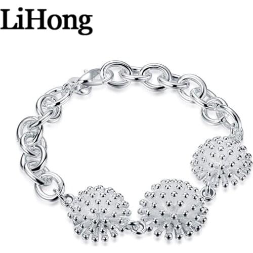 New 925 Sterling Silver Pyrotechnic Coral Pendant Bracelet Suitable For Feminine Charm Wedding Engagement Fashion Party Jewelry