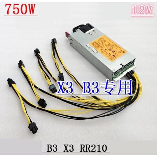 New PSU For Single 12V B3 X3 B7 RR200 RR210 10*6P 750W Power Supply DPS-750RB A HSTNS-PD18 506822-101 506821-001 511778-001