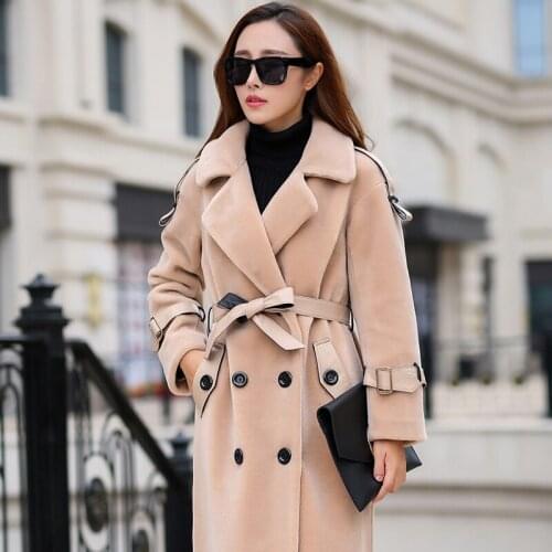 Real Fur Coat Women Clothes 2020 Long Winter Jacket Sheep Shearing Wool Fur Coats and Jackets Women Korean Manteau Femme 88562