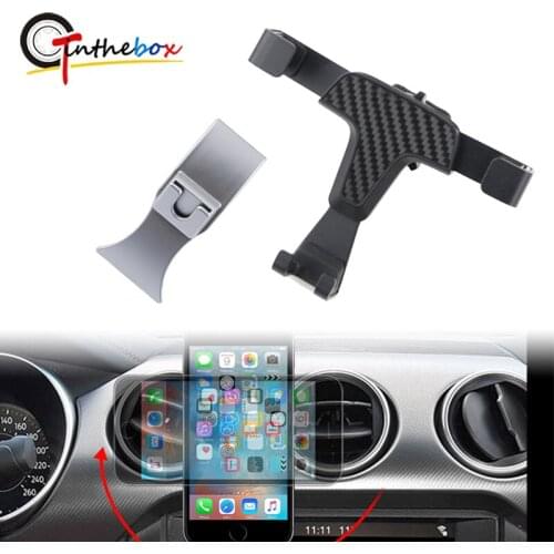 Carbon Fiber Style Adjustable Car Air Vent Outlet GPS Smart Cell Phone Mount Cradle Holder Stand For 2015-2019 Ford Mustang