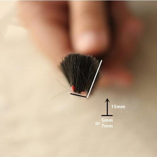 Brush Seal Strip Sliding Sash Gliding Door Window Seals 5x15mm 7x17mm with PVC Slice Gray Black