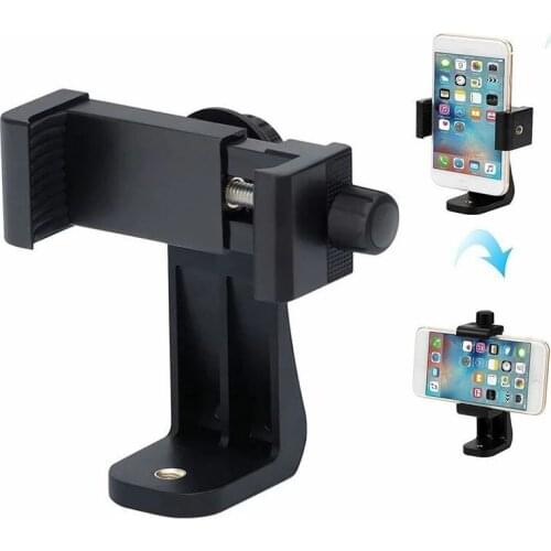 360 Degree Rotation Tripod Mount Holder Cell Phone Stand Bracket Clip Mount Bracket Adapter For Samsung Mobile Phones Smartphone