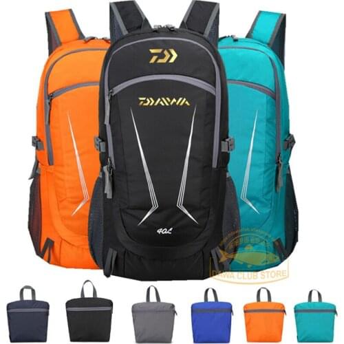 Daiwa Mens Folding Fishing Backpack Outdoor Mountaineering Portable Ultralight Waterproof Multifunctional Storage Folding Bag