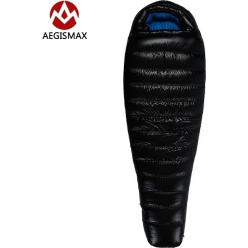 AEGISMAX Winter Goose Down Sleeping Bag Splicing Single Mummy Cold Weather Sleeping Bags G1 G2 G3