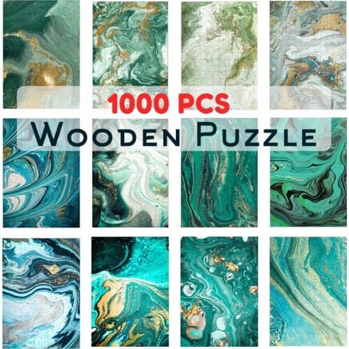 Creative 1000 Pieces Wooden Puzzles Assembling Picture Landscape Jigsaw Puzzles Toys For Children Adults Games Educational Toys