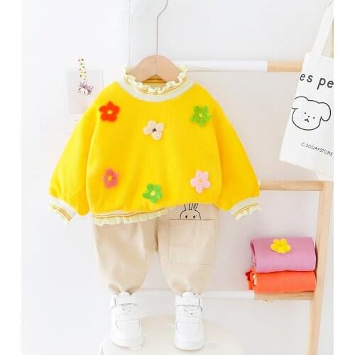 Spring Autumn Baby Girl Clothing Set Kids Fashion Suits For Girls Casual Cotton Print Tops+pants 2pcs Outifts Children Clothes